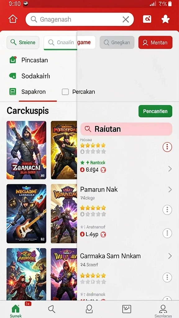 Karakter yang bisa dipilih dengan desain yang unik.