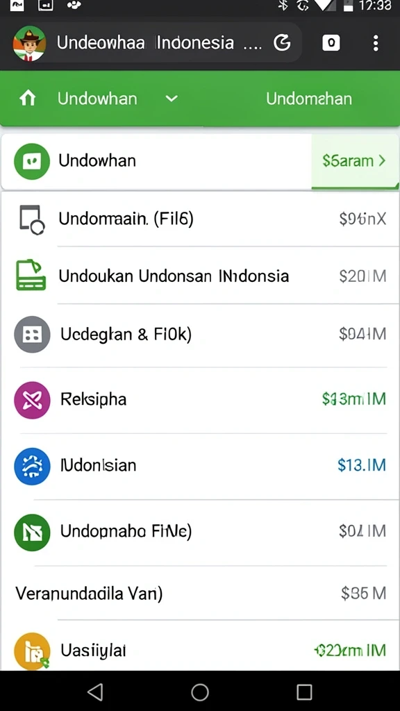 Tampilan menu utama 8ID yang modern dan user-friendly.