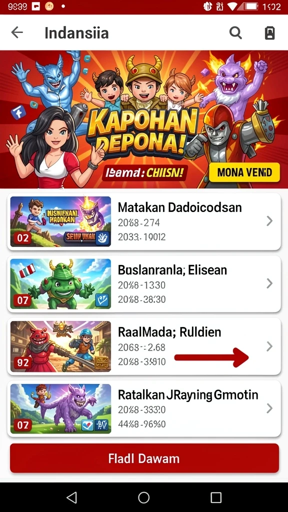 Beragam pilihan permainan yang menantang dan seru.