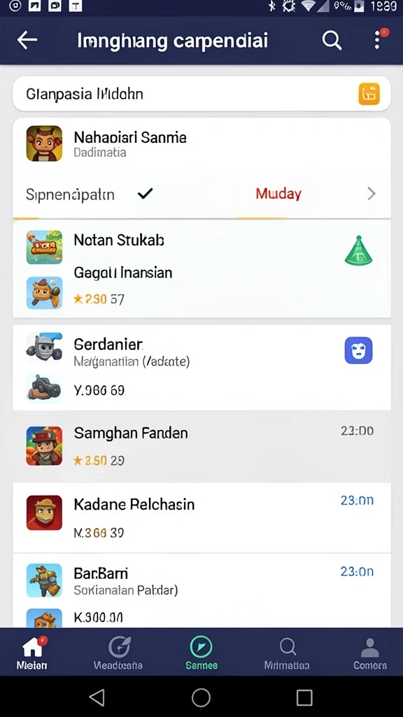 Tampilan awal yang menarik dan mudah dinavigasi.