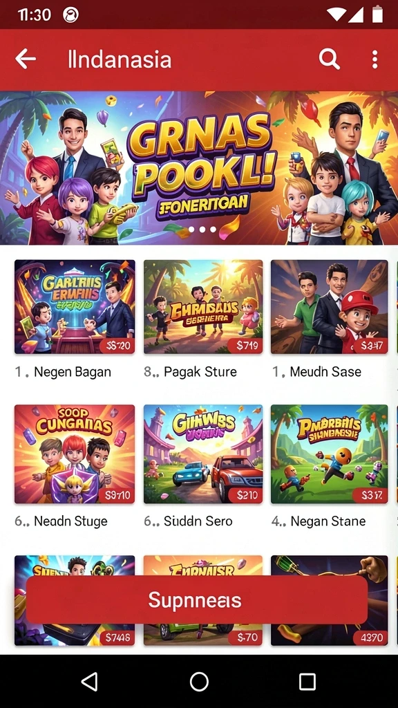 Beragam pilihan mode permainan yang menarik.