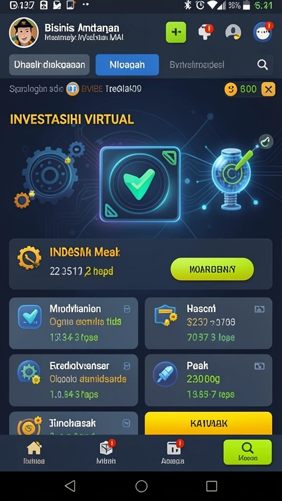 Screenshot menunjukkan tampilan antarmuka yang menarik.