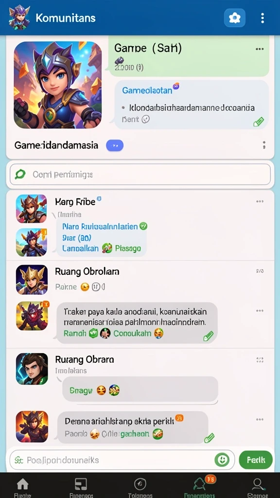 Beragam karakter dengan keterampilan unik.