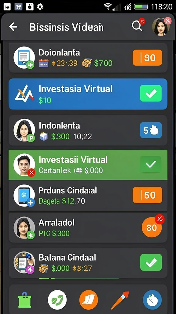 Tampilan menu utama yang intuitif dan menarik.
